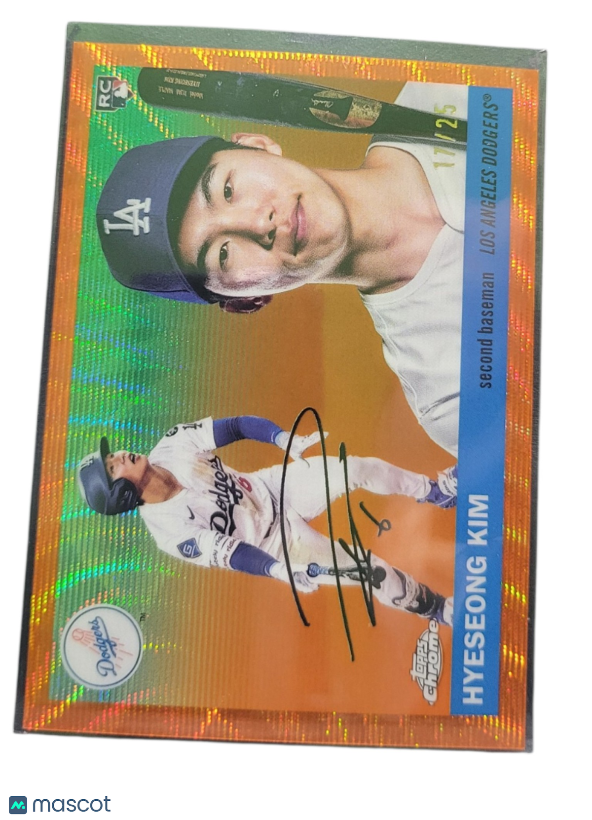 2025 Topps Heritage Chrome Hyeseong Kim #360 Orange RC 17/25