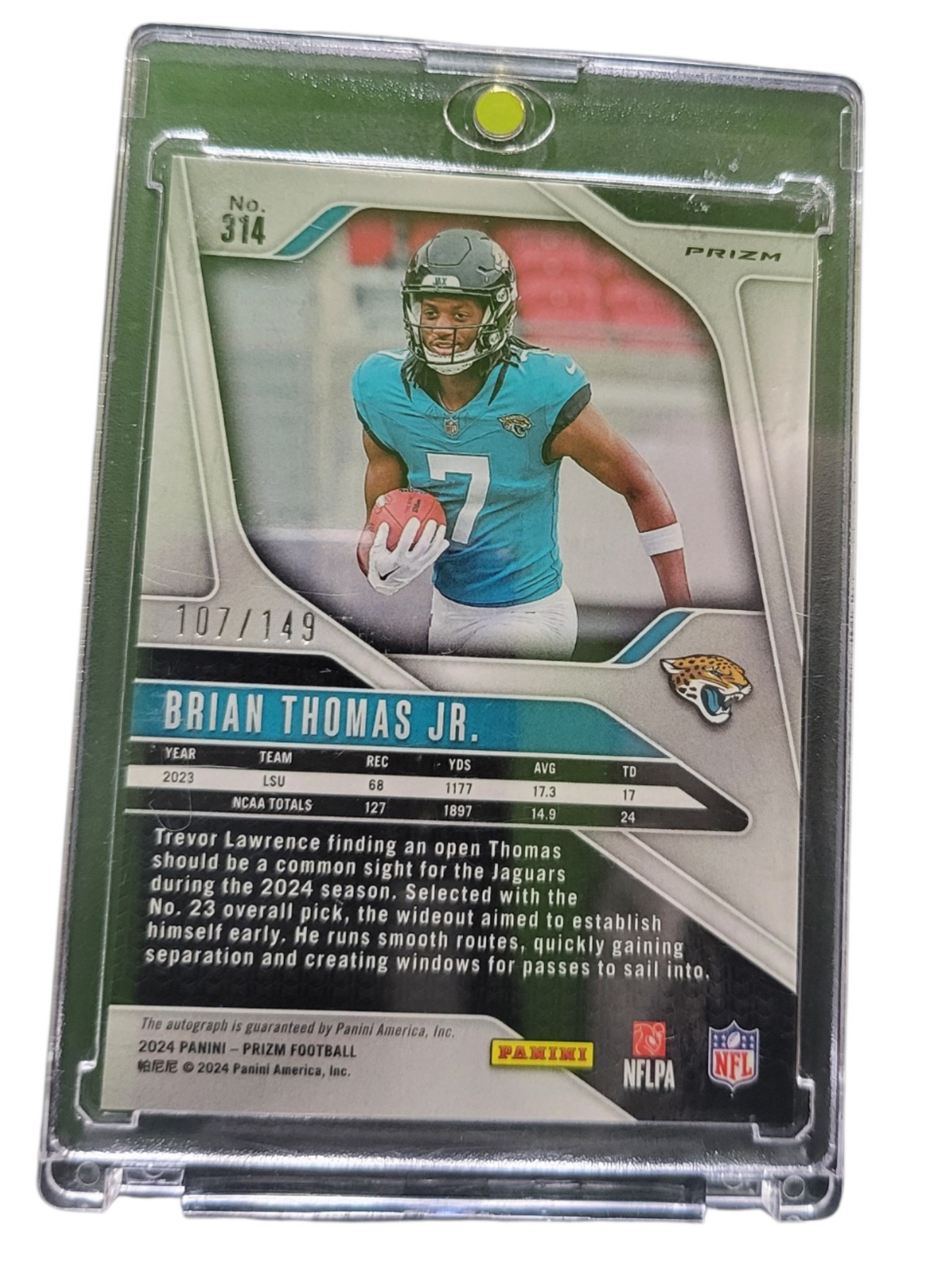 2024 Panini Prizm Football Brian Thomas Jr. #314 Red Wave 107/149 RC