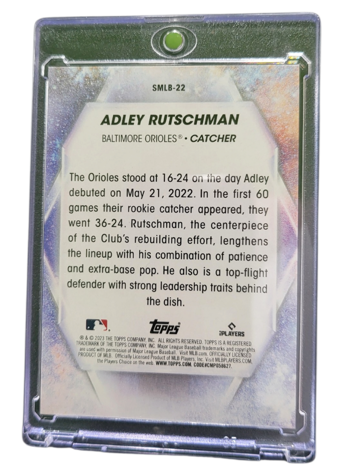 2023 Topps Stars of MLB Adley Rutschman #SMLB-22 RC 03/25