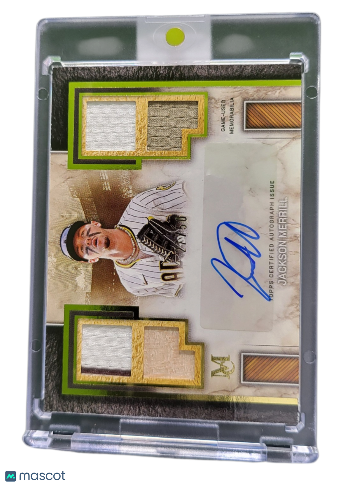 2025 Topps Museum Collection Jackson Merrill #SPQRA-JM Autograph Quad Relic Memorabilia
