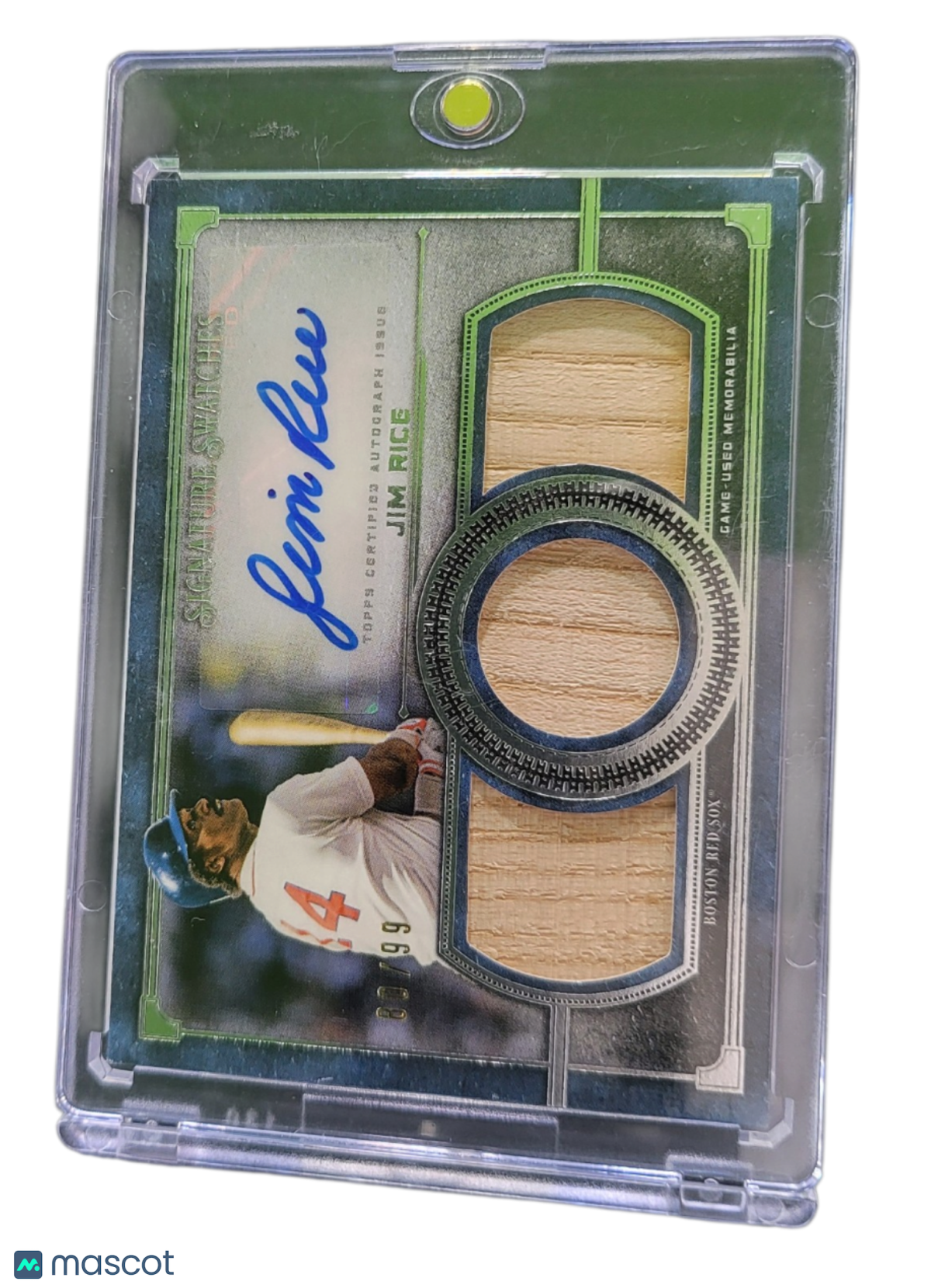 2019 Topps Museum Collection Jim Rice #SSTA-JR Autograph 80/99 Triple Relic