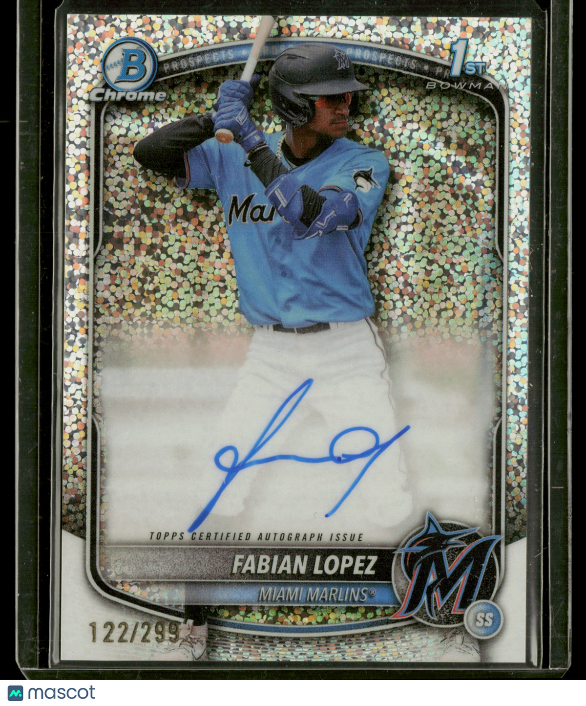 2025 Bowman Chrome Fabian Lopez #CPA-FL Speckle Refractor 122/299
