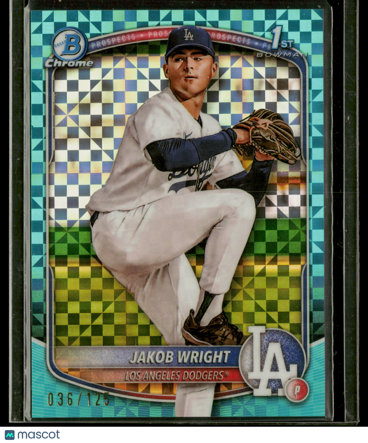 2025 Bowman Chrome Jakob Wright #BCP-143 Green Mini-Diamond Refractor 036/125