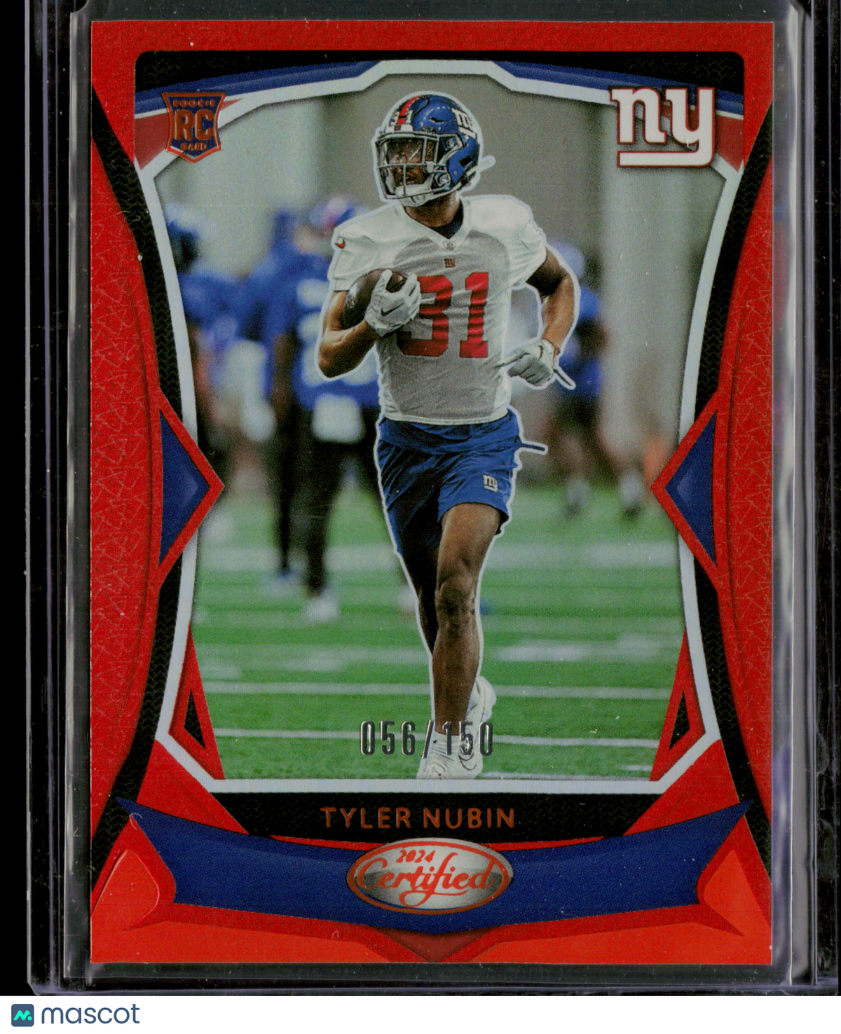 2024 Panini Certified Tyler Nubin Red RC 056/150