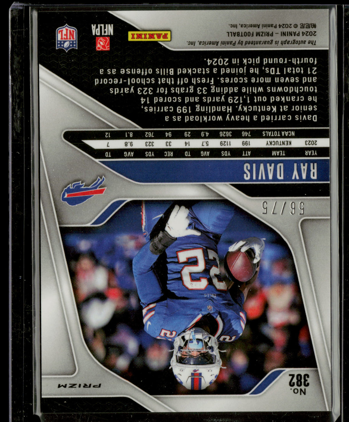 2024 Panini Prizm Ray Davis #382 Green RC