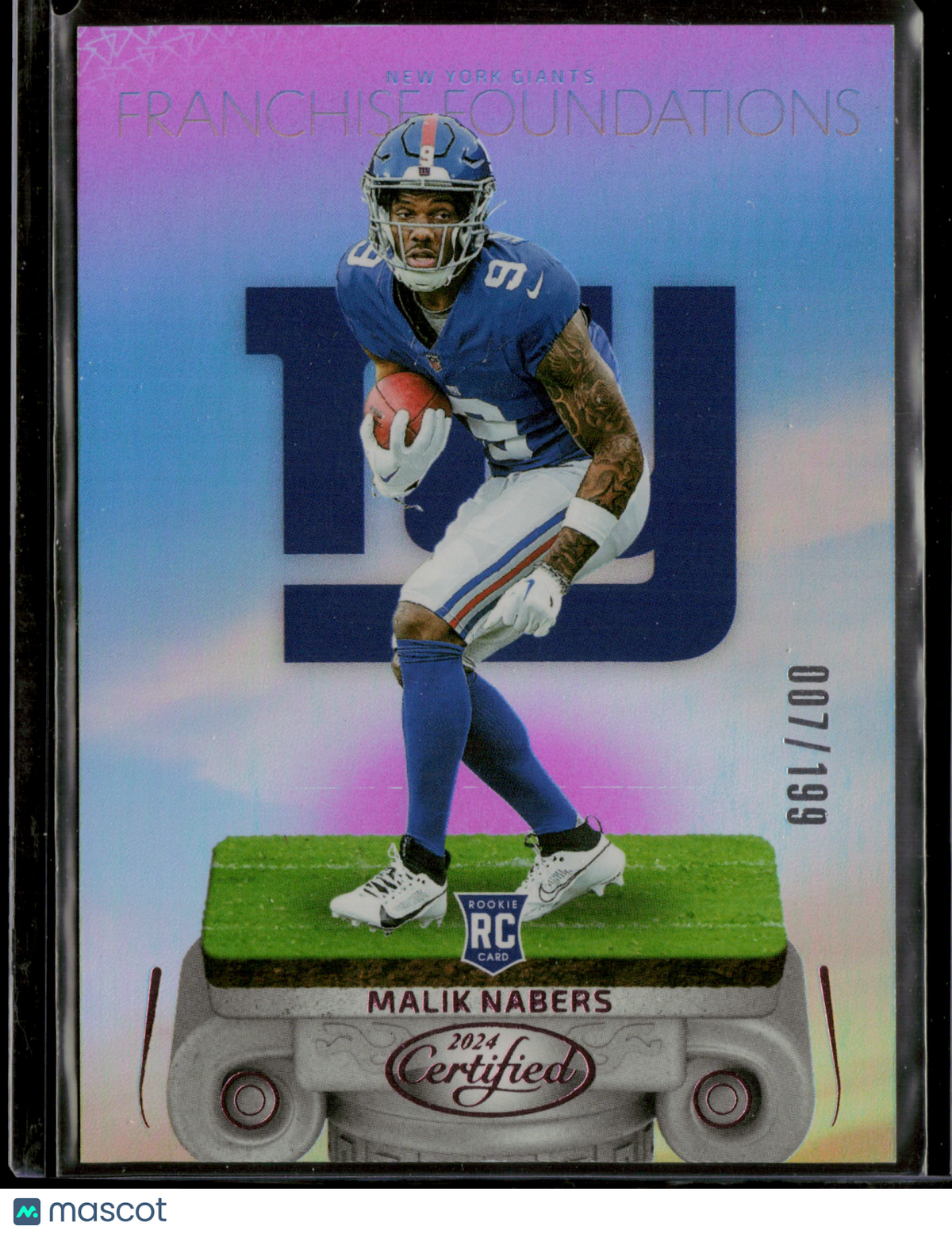 2024 Panini Certified Franchise Foundations Malik Nabers #9 RC 007/199
