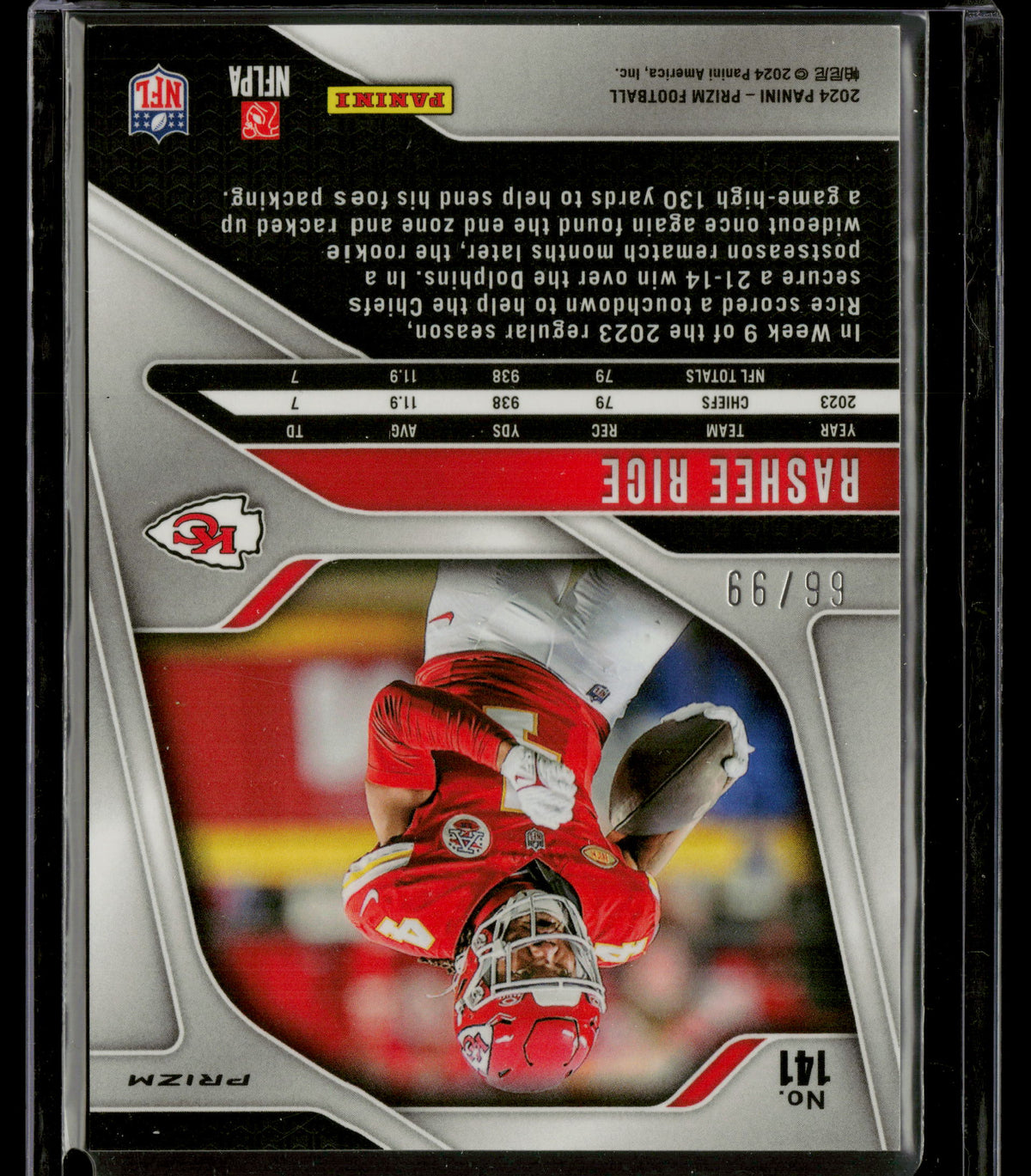 2024 Panini Prizm Rashee Rice #141 Blue Circles 66/99