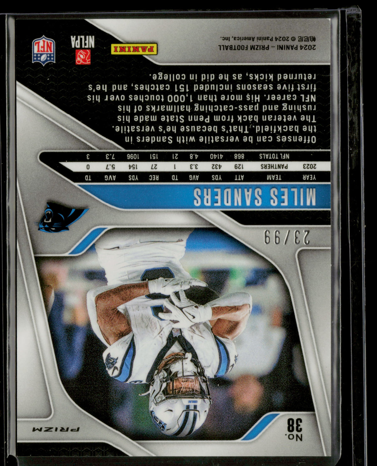 2024 Panini Prizm Miles Sanders #38 Blue Circles 23/99