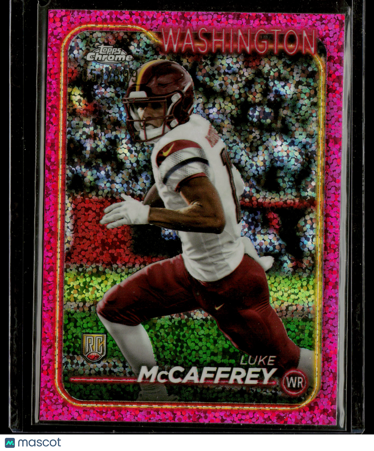 2024 Topps Chrome Luke McCaffrey #244 Pink Speckle RC