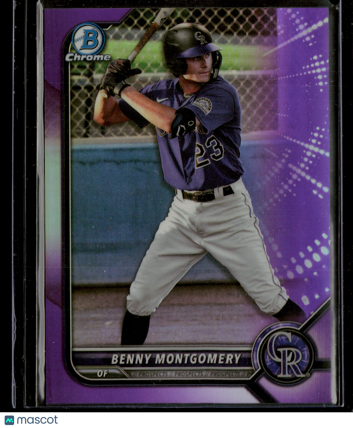 2022 Bowman Draft Chrome Benny Montgomery #BDC-155 Purple Refractor 014/250