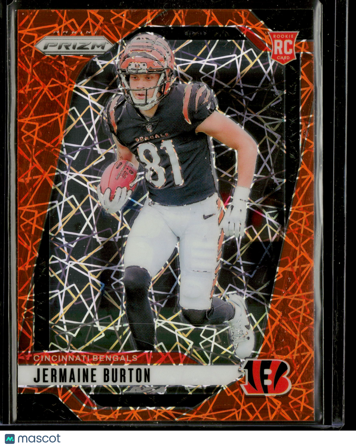 2024 Panini Prizm Jermaine Burton #350 Orange Lazer RC