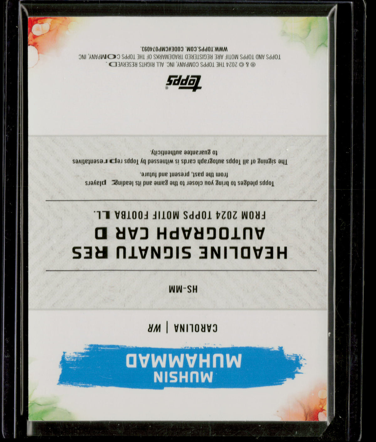 2024 Topps Motif Muhsin Muhammad #HS-MM 02/10