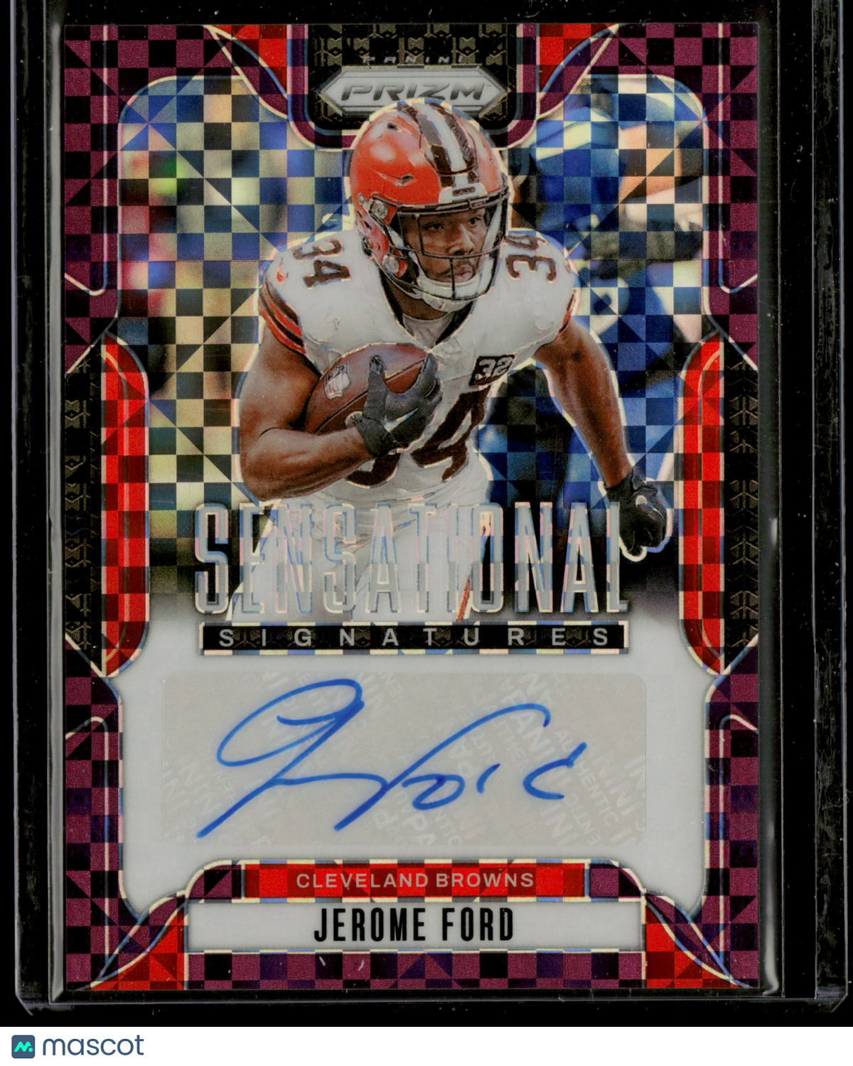 2024 Panini Prizm Sensational Signatures Jerome Ford #SS-JFD Checkerboard 46/49