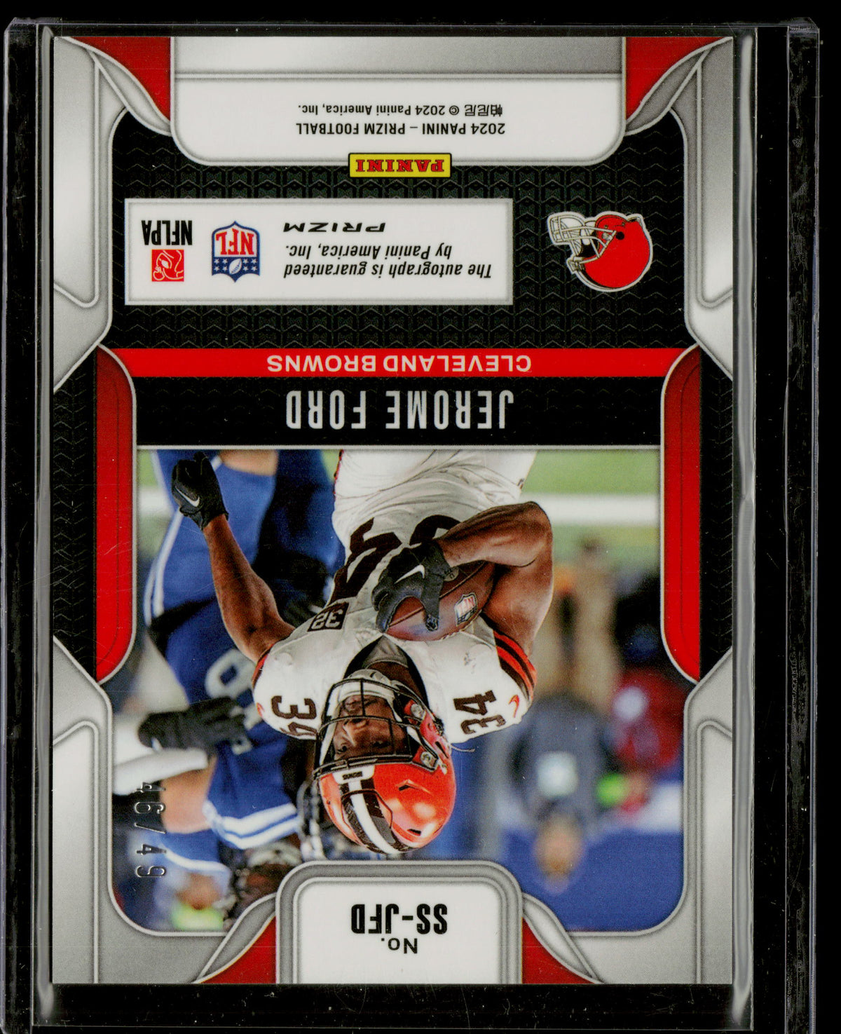 2024 Panini Prizm Sensational Signatures Jerome Ford #SS-JFD Checkerboard 46/49