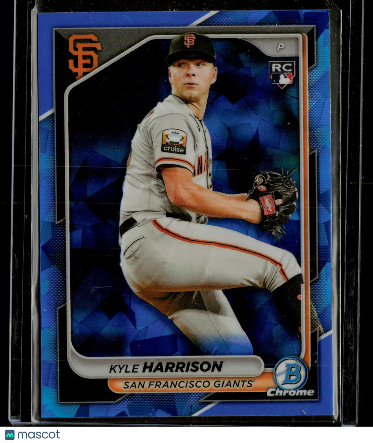2024 Bowman Chrome Kyle Harrison #84 Blue Sapphire Refractor RC
