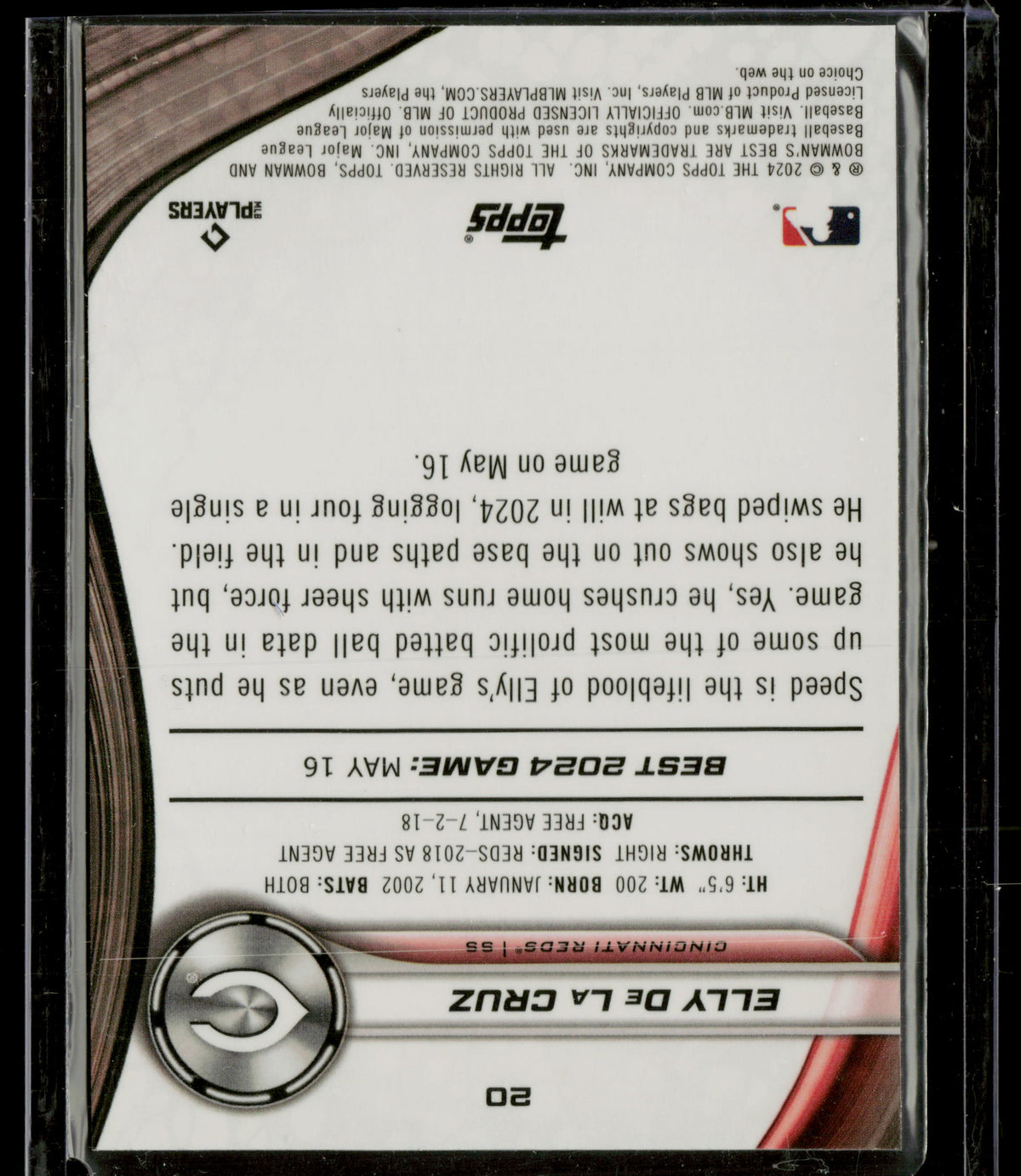 2024 Bowman's Best Elly De La Cruz #20 RC
