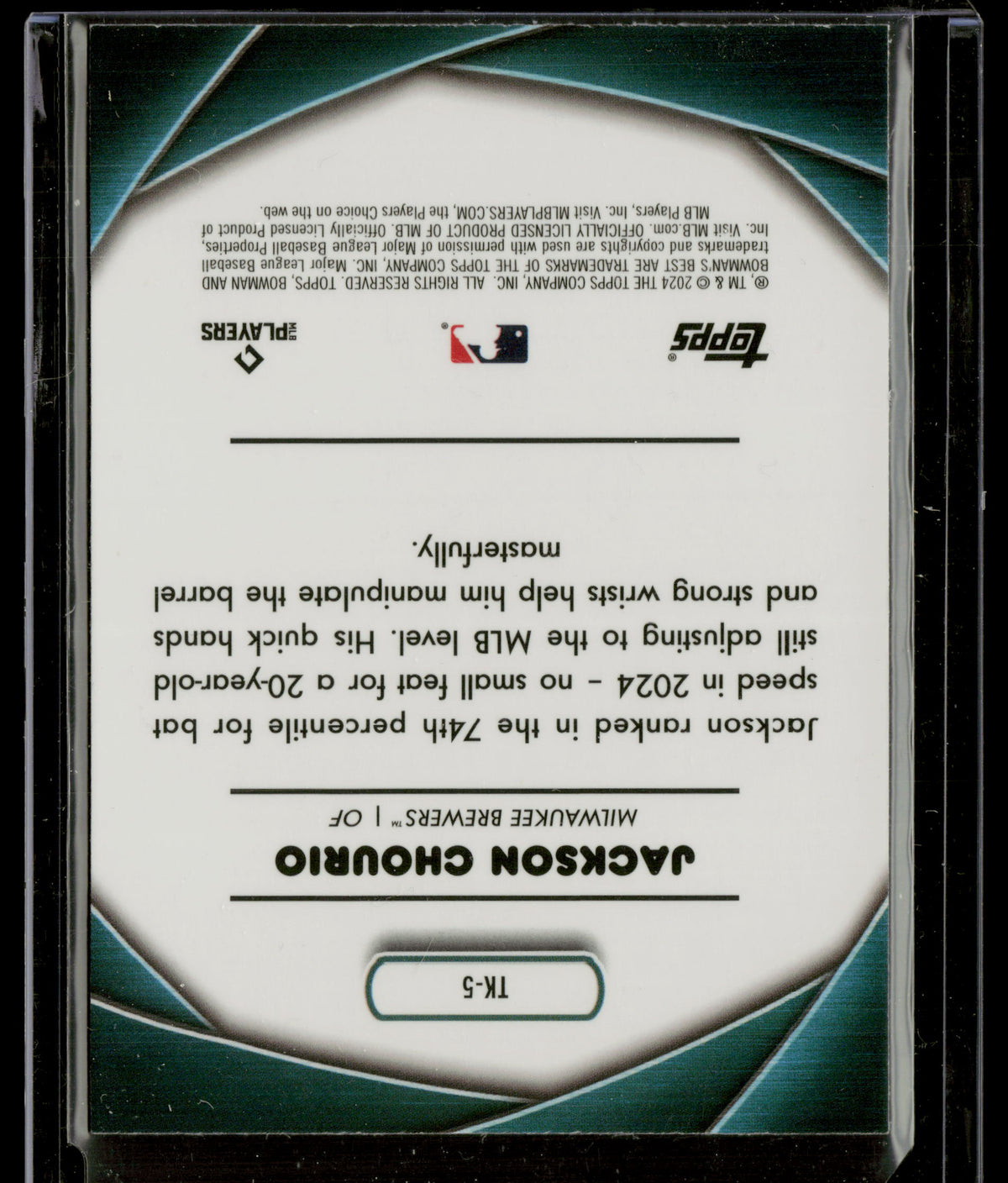 2024 Bowman's Best Shots Jackson Chourio #TK-5 RC