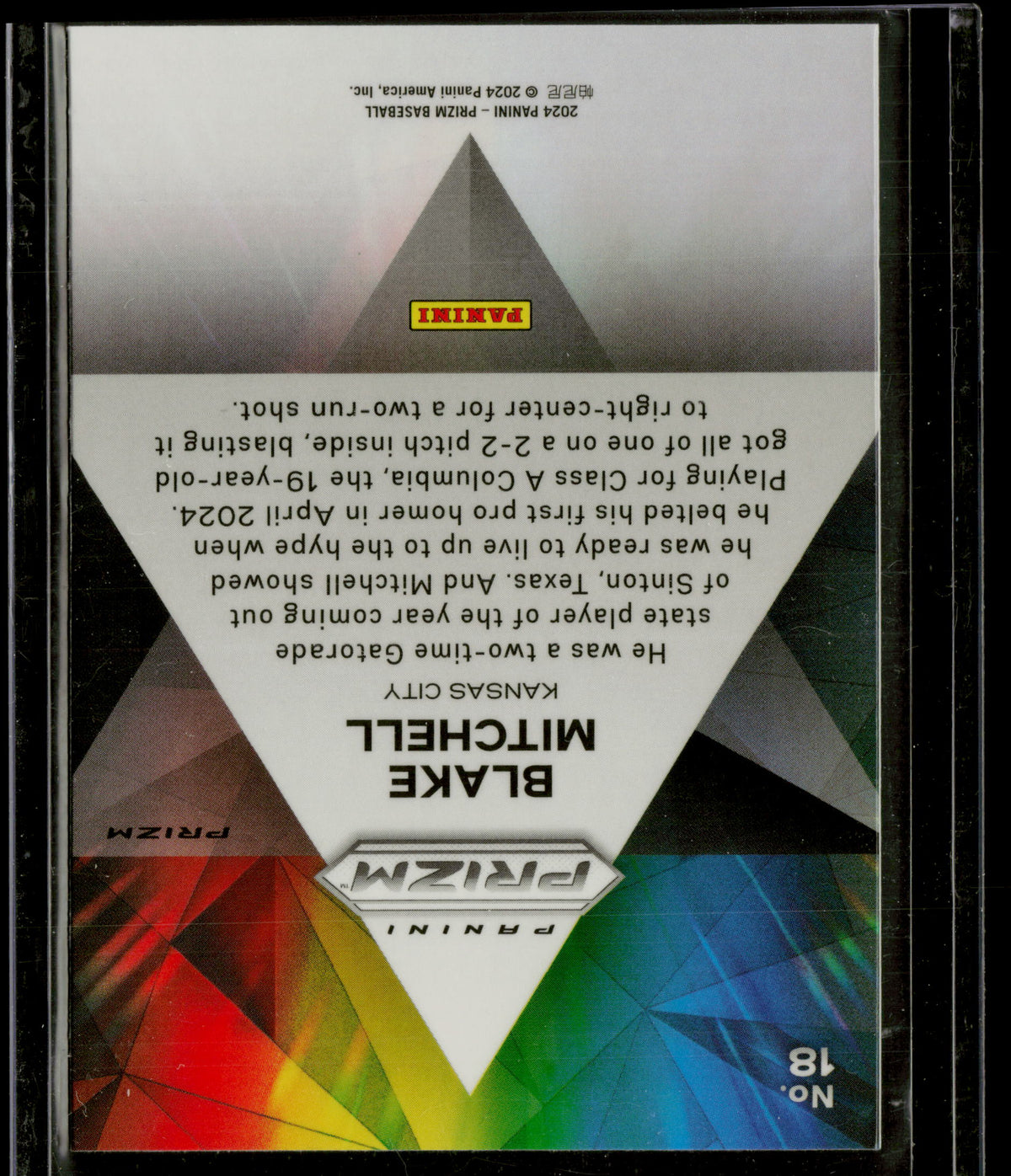 2024 Panini Prizm Prizmatic Blake Mitchell #18