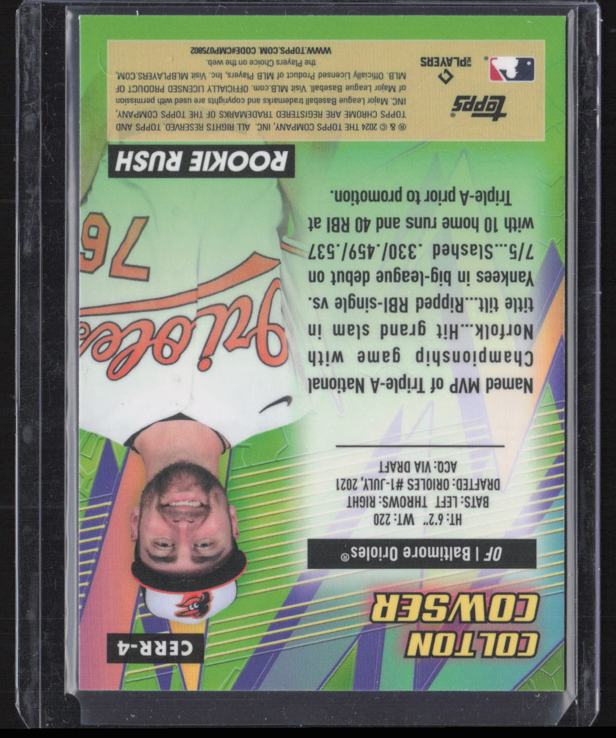 2024 Topps Chrome All-Etch Rookie Rush Colton Cowser #CERR-4 RC