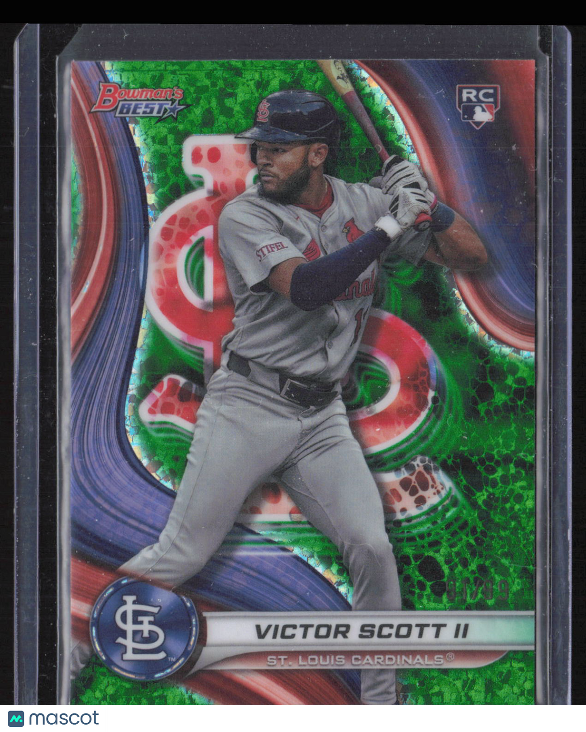 2024 Bowman's Best Victor Scott II #61 Green Lava Refractor RC