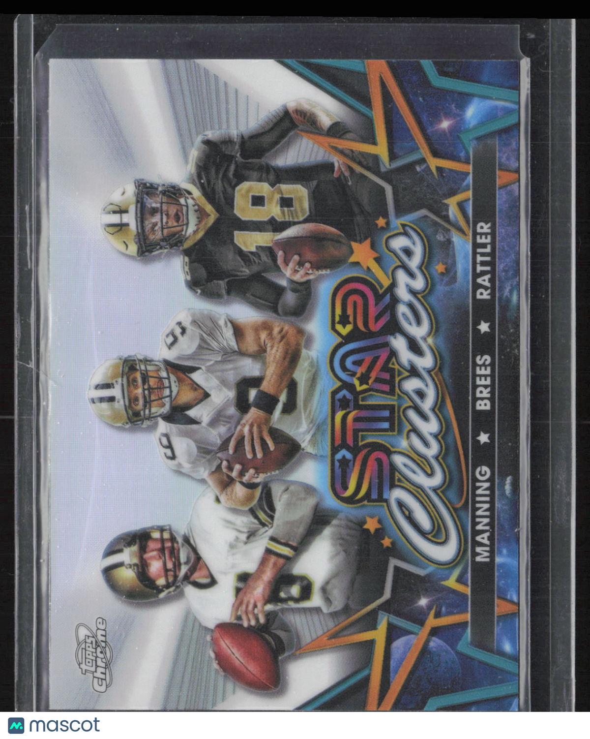 2024 Topps Chrome Star Clusters Archie Manning Spencer Rattler Drew Brees #SCL-4