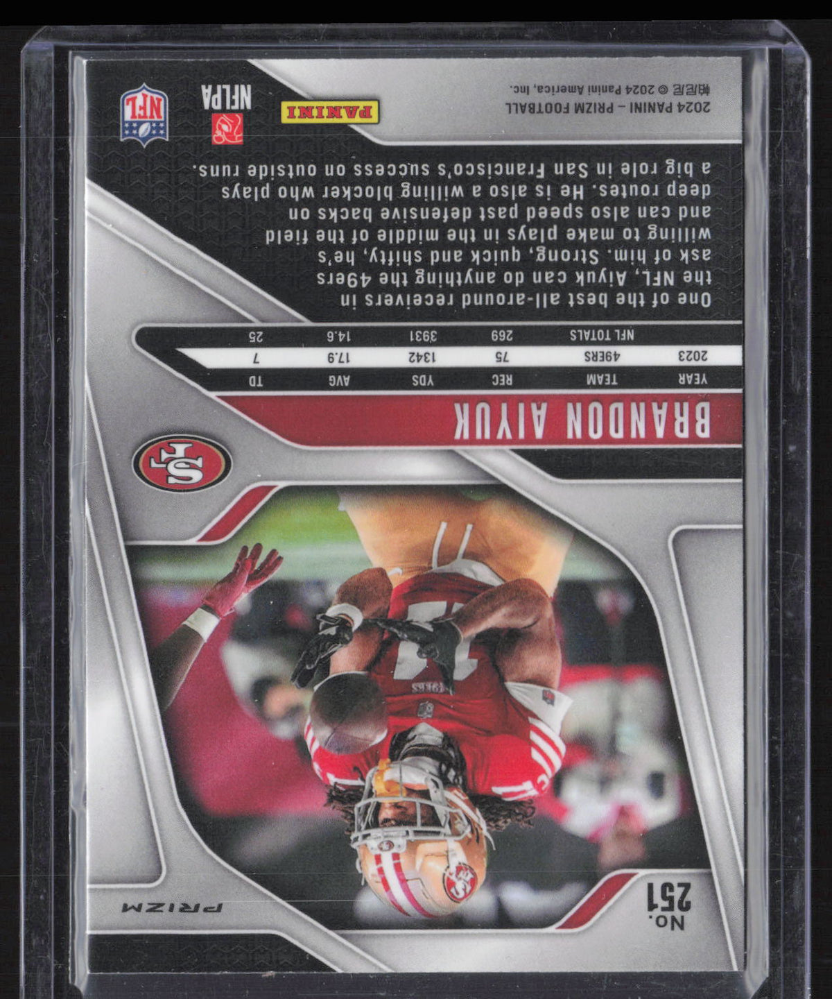 2024 Panini Prizm Brandon Aiyuk #251 Orange Pulsar