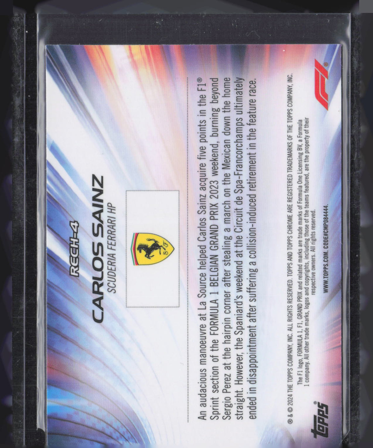 2024 Topps Chrome F1 Re-Charged Carlos Sainz #RECH-4