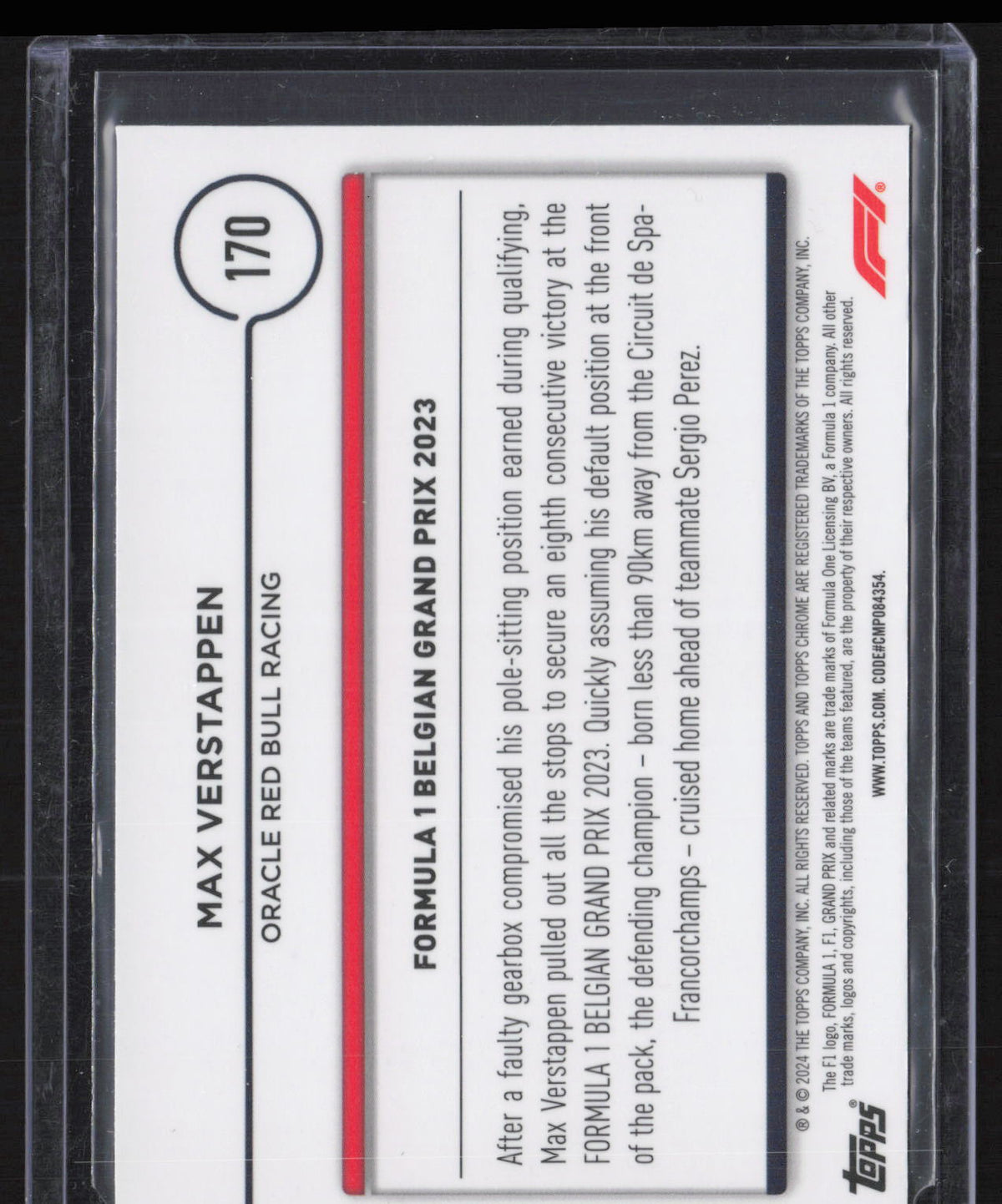 2024 Topps Chrome Max Verstappen #170