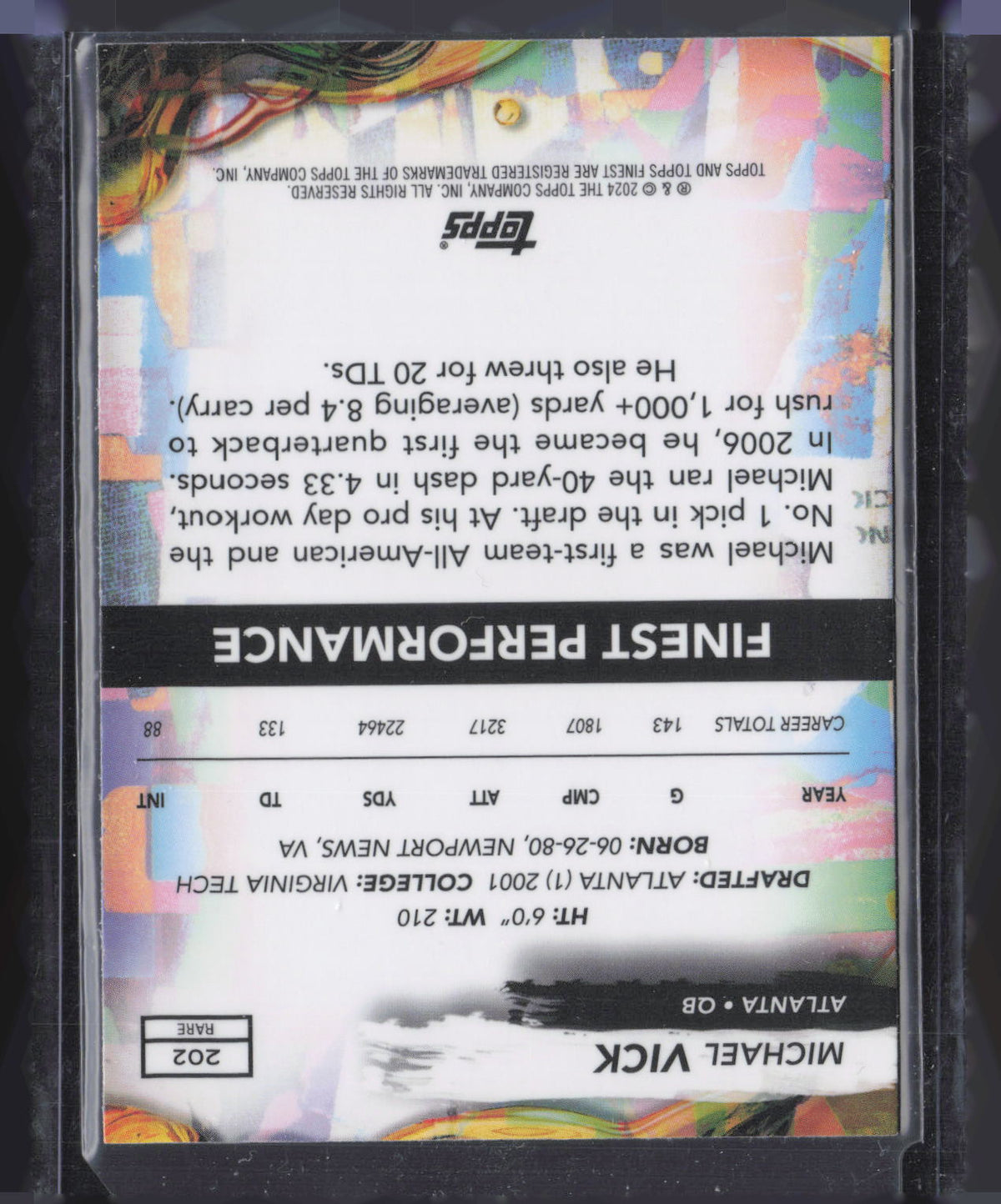 2024 Topps Finest Michael Vick #202 X-Fractor