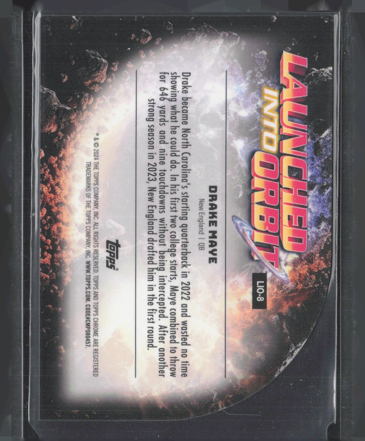 2024 Topps Chrome Launched Into Orbit Drake Maye #LIO-8 RC