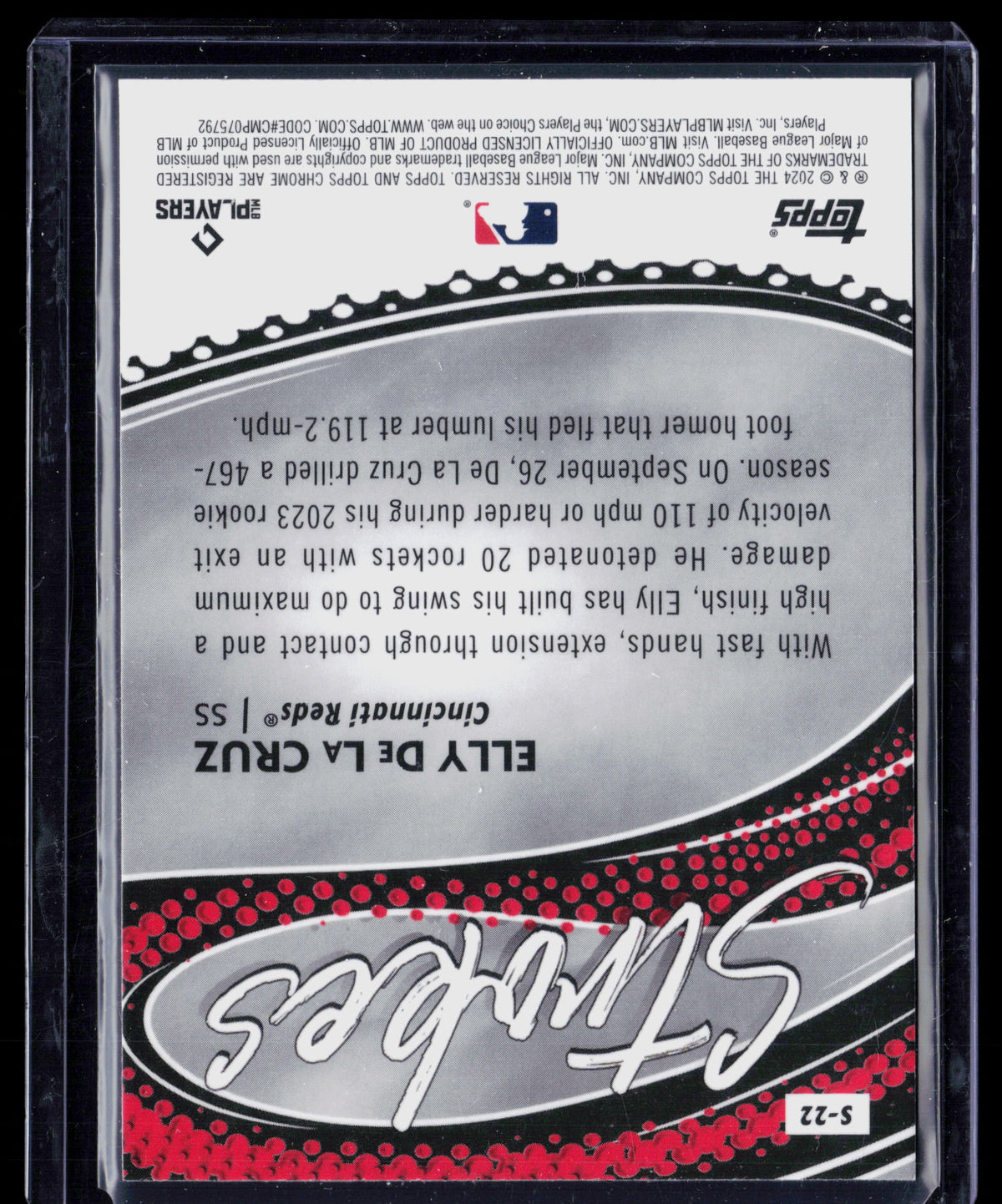 2024 Topps Chrome Strokes Elly De La Cruz #S-22 RC