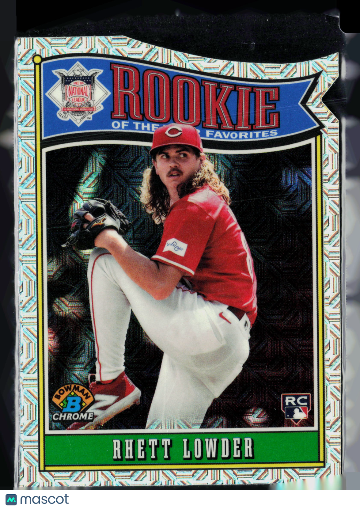 2025 Bowman Chrome Rookie of the Year Favorites Rhett Lowder #ROY-11 Mojo Refractor RC