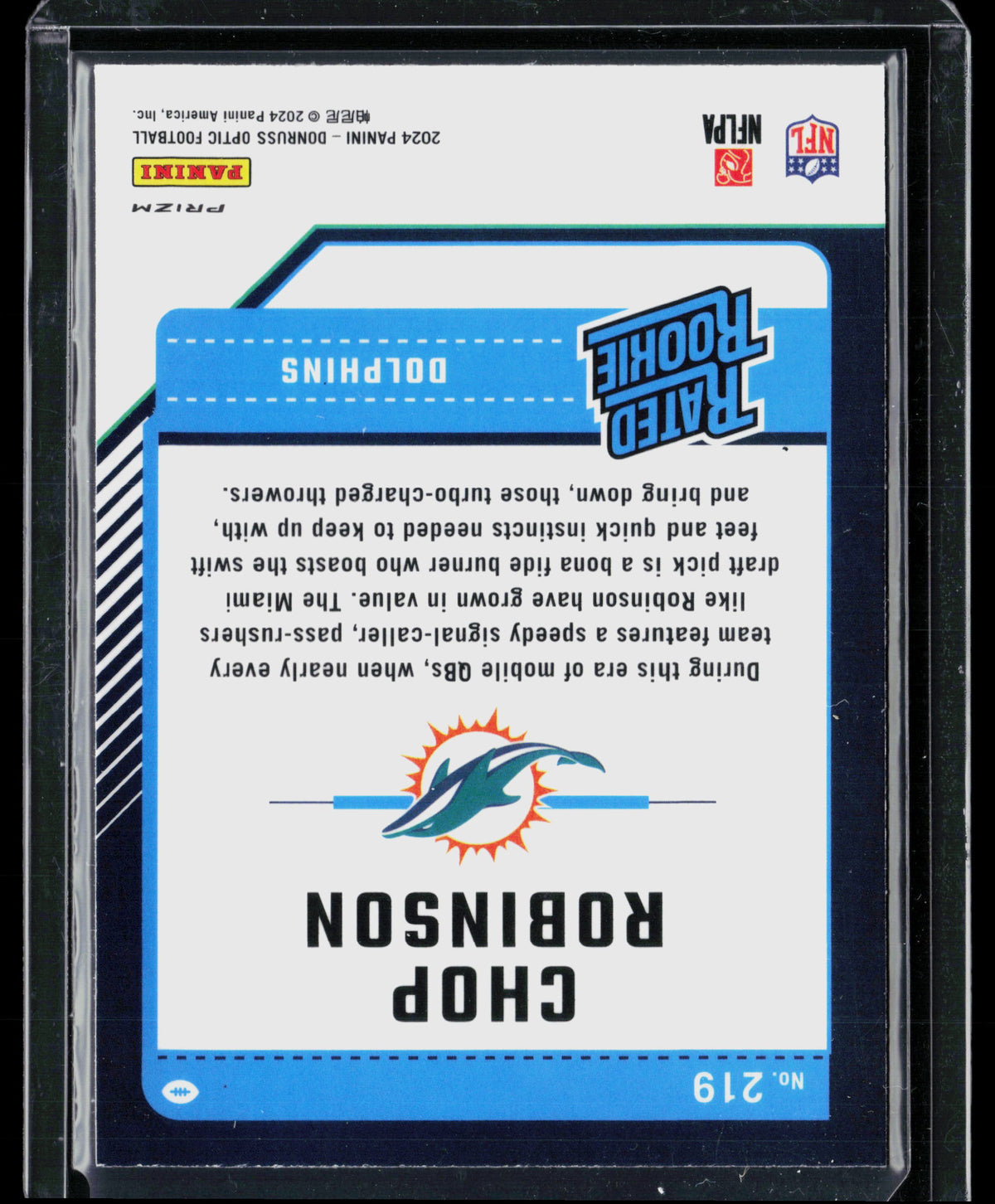 2024 Panini Donruss Optic Chop Robinson #219 Blue