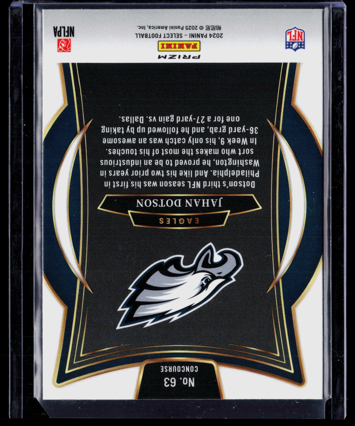 2025 Panini Select Jahan Dotson #63 Prizm