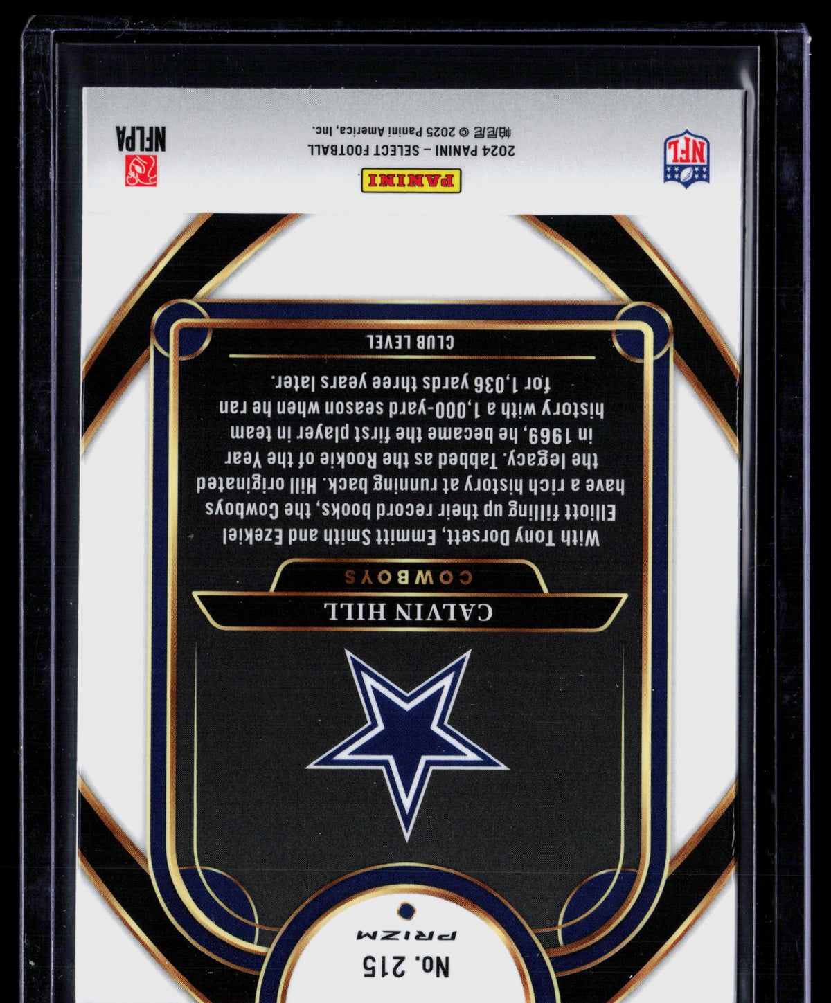 2025 Panini Select Football Calvin Hill #215 Prizm Club Level
