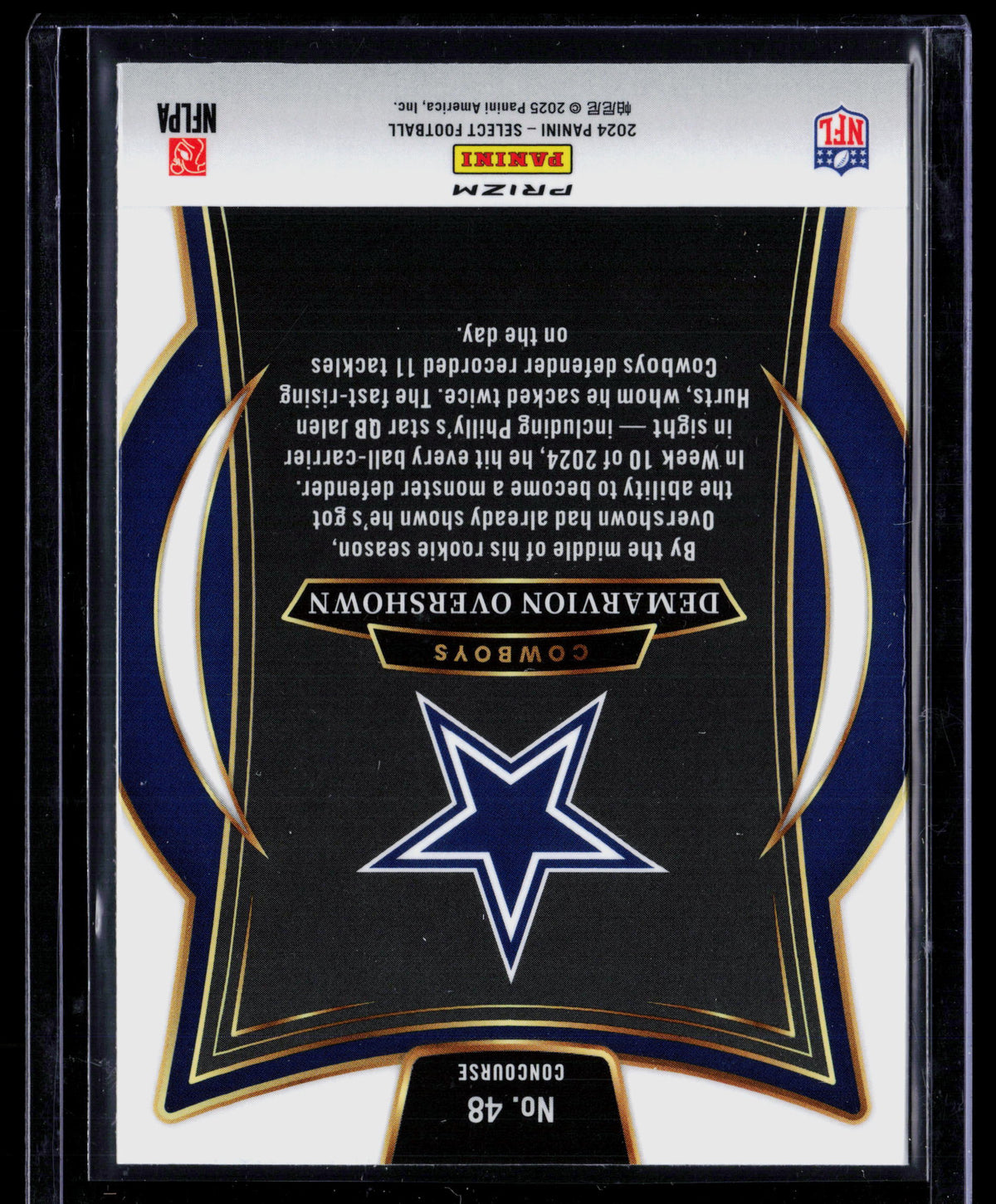 2025 Panini Select DeMarvion Overshown #48 Red White Blue Prizm