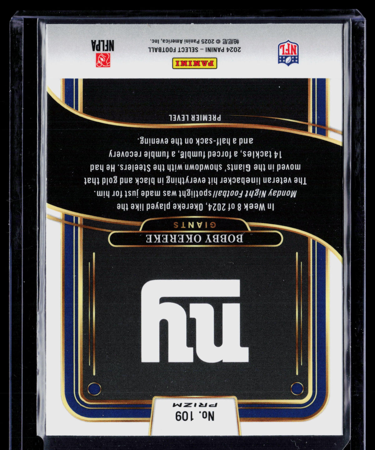 2025 Panini Select Bobby Okereke #109 Prizm