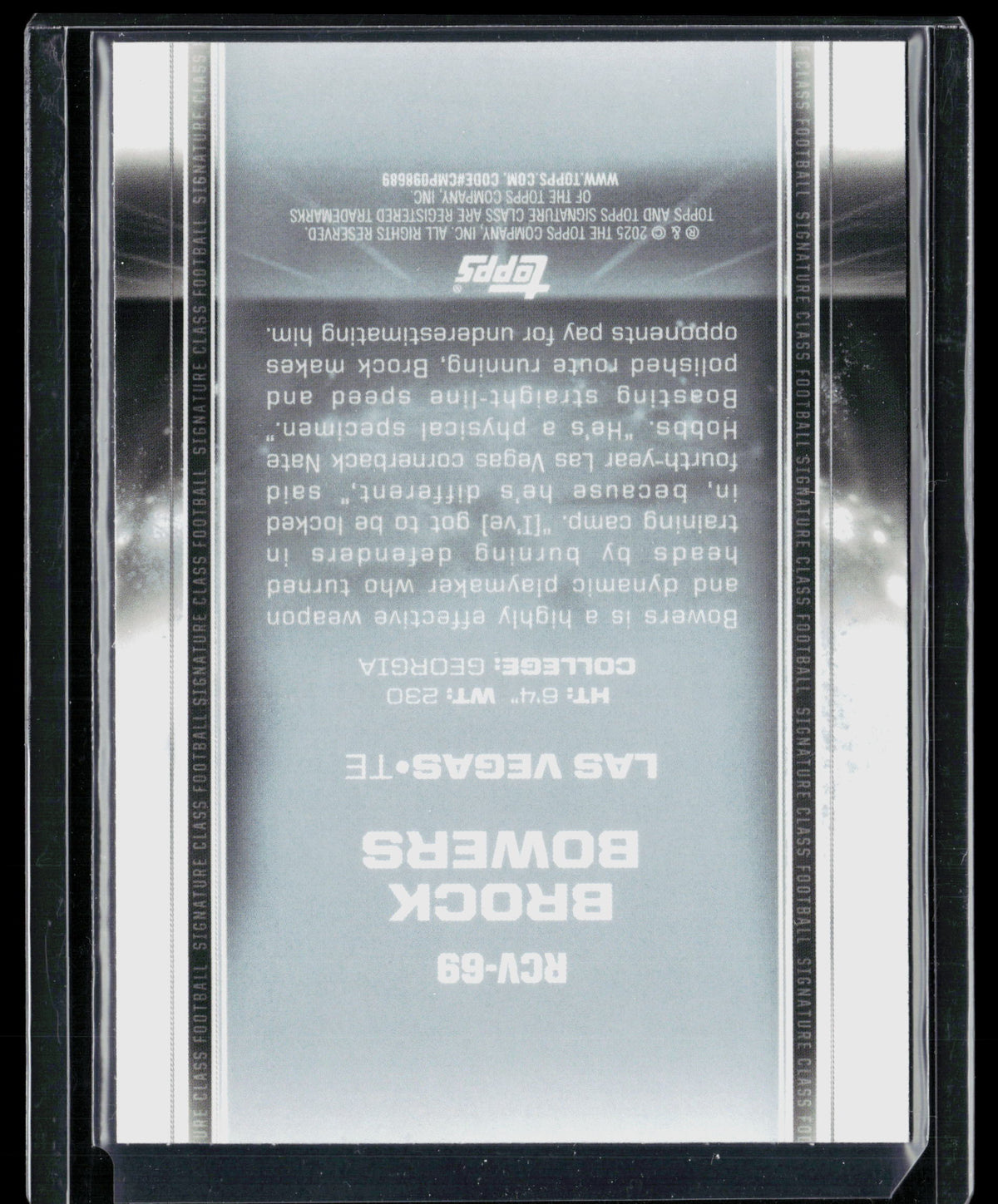 2024 Topps Signature Class Football Brock Bowers #RCV-89 RC