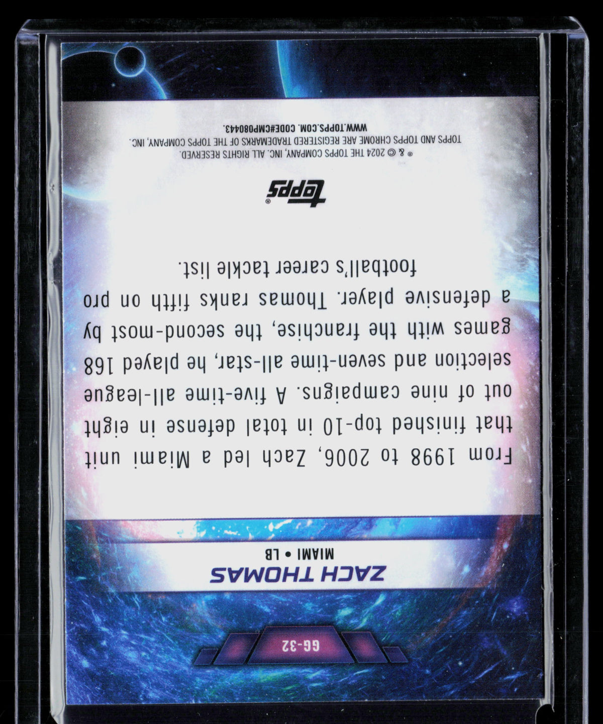 2024 Topps Chrome Galaxy Greats Zach Thomas #GG-32