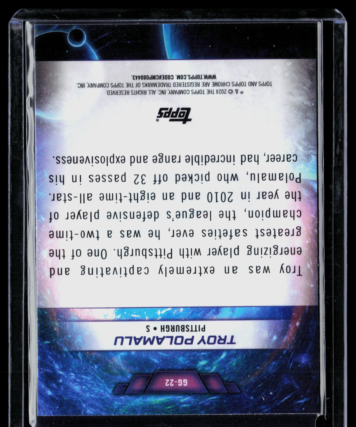 2024 Topps Chrome Galaxy Greats Troy Polamalu #GG-22