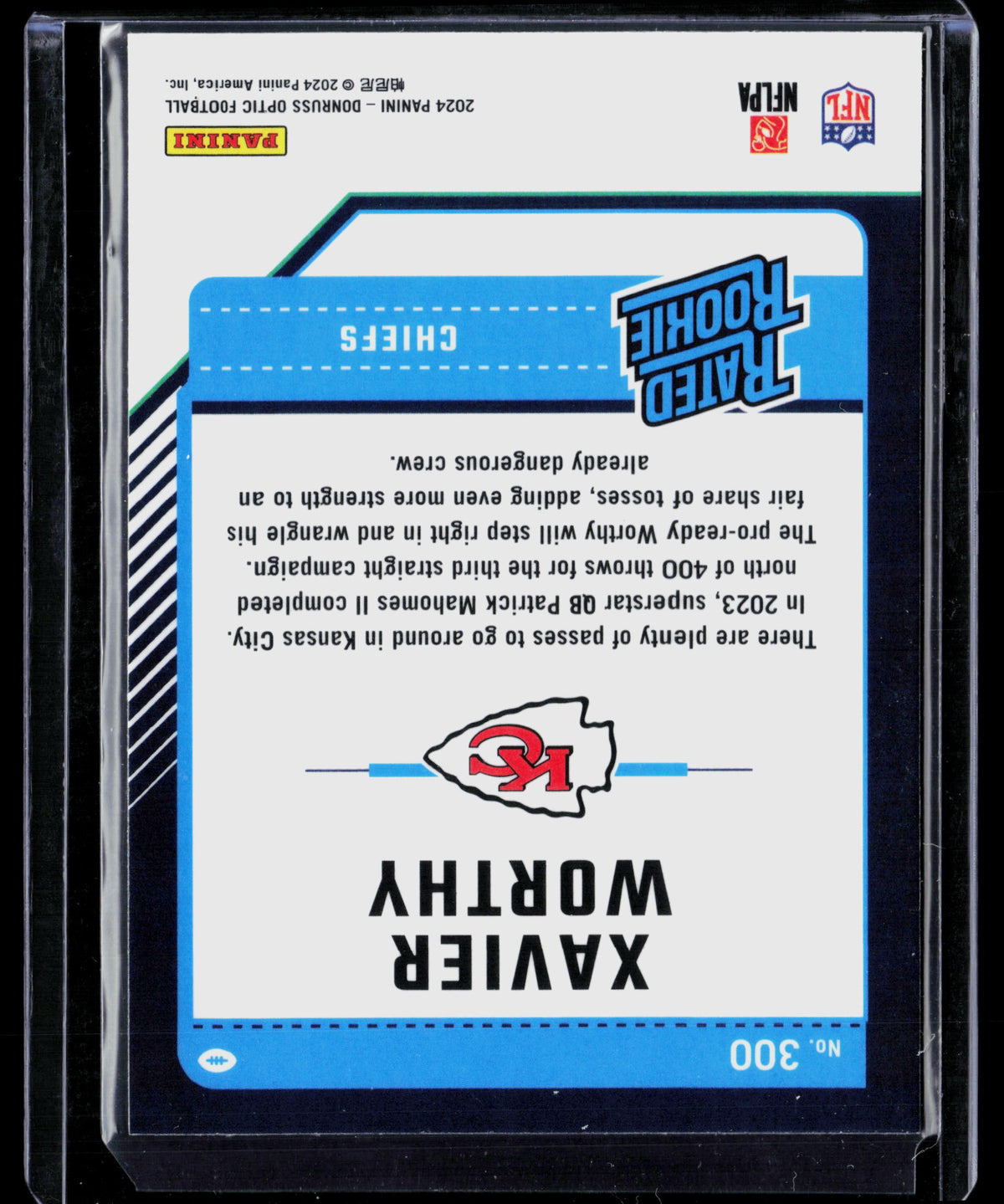 2024 Panini Donruss Optic Xavier Worthy #300