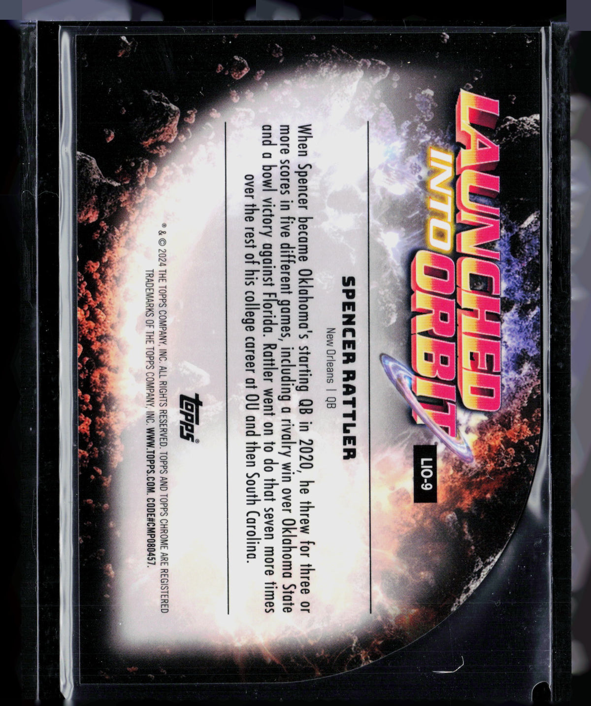 2024 Topps Chrome Launched Into Orbit Spencer Rattler #LIO-9 RC