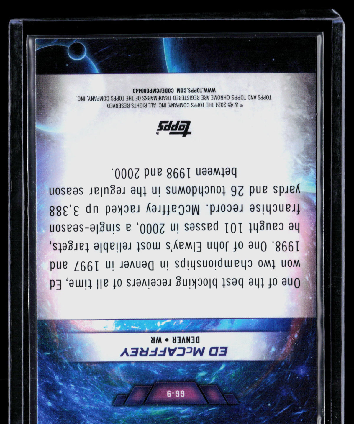 2024 Topps Chrome Galaxy Greats Ed McCaffrey #GG-9