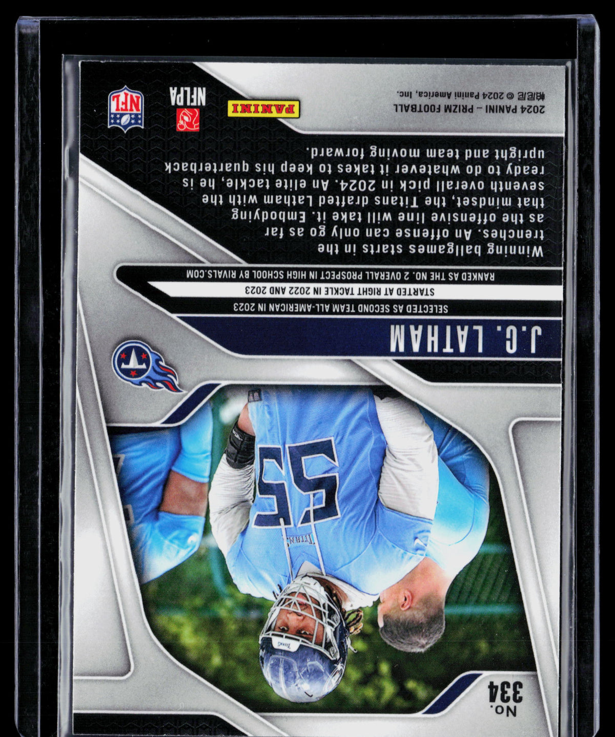 2024 Panini Prizm J.C. Latham #334 RC