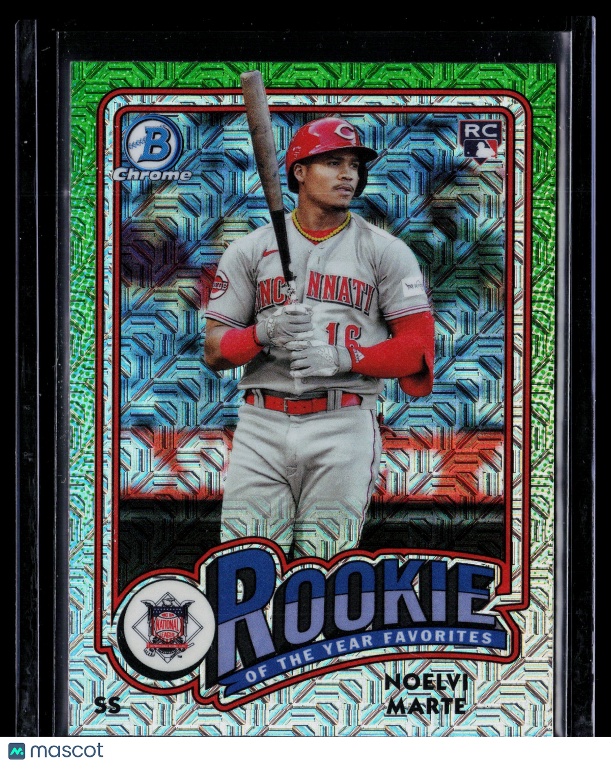 2024 Bowman Chrome Rookie of the Year Favorites Noelvi Marte #ROY4 Green Mojo RC