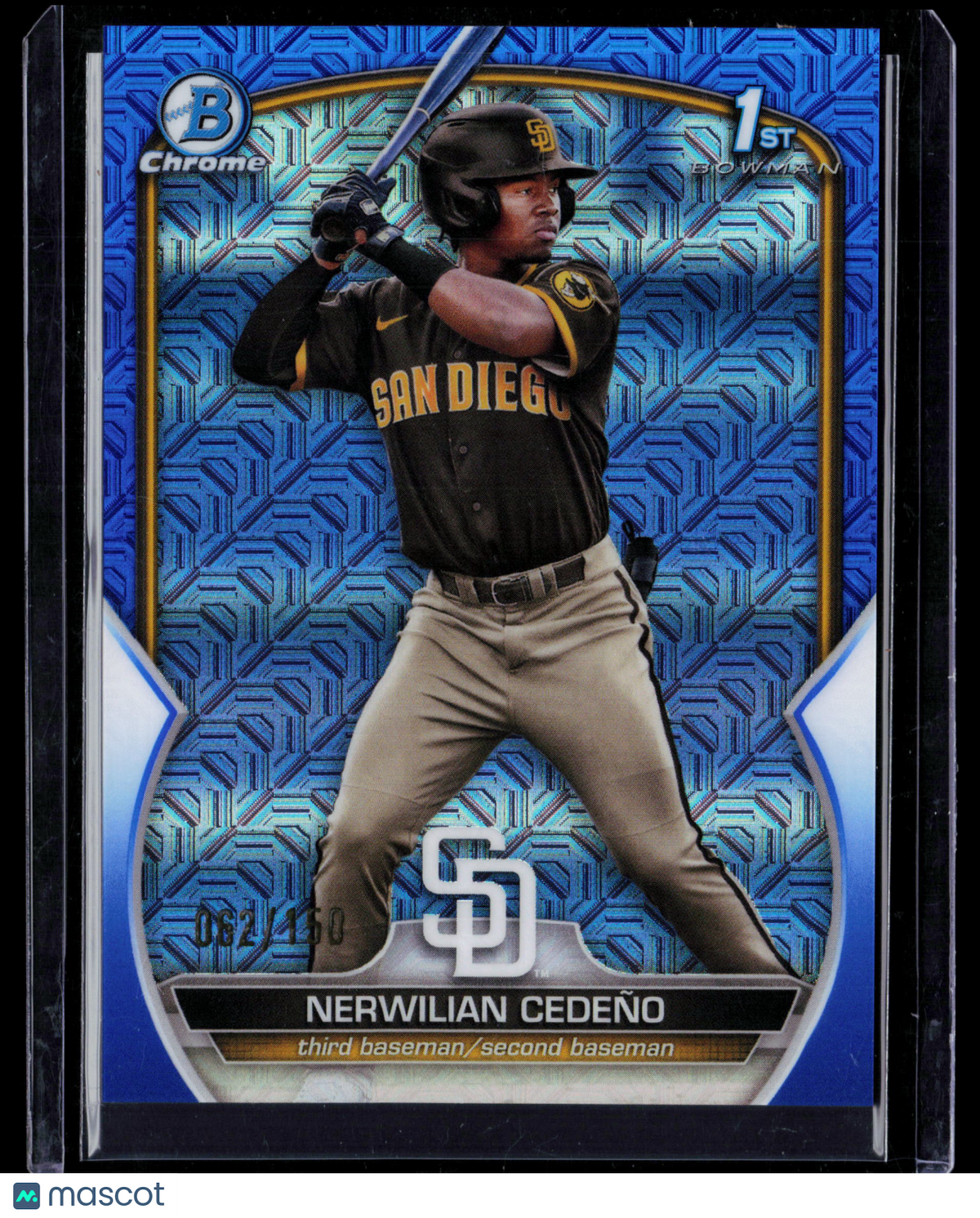 2023 Bowman Chrome Nerwilian Cedeño #BCP-81 Blue Mojo Refractor