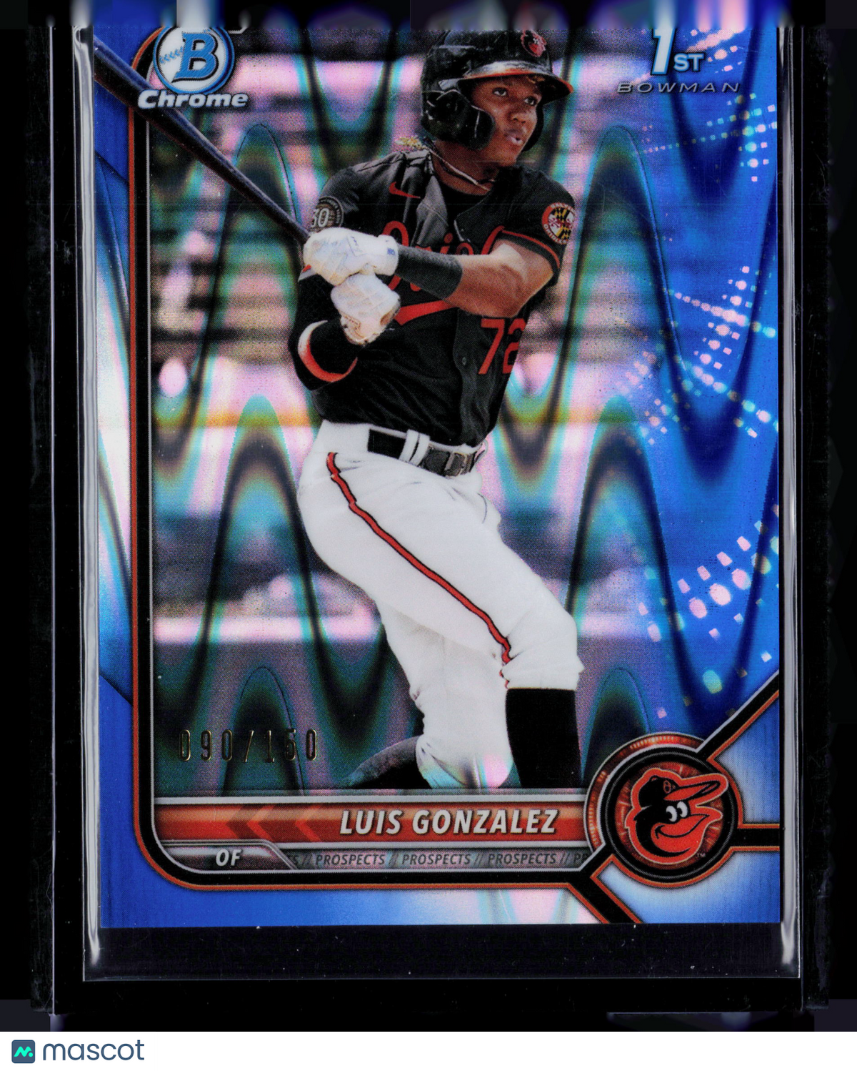 2022 Bowman Chrome Luis Gonzalez #BCP-125 Blue RayWave 090/150