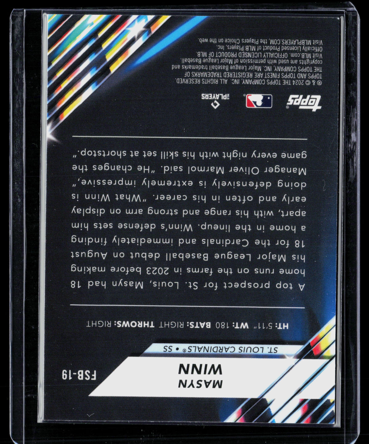 2024 Topps Finest Masyn Winn #FSB-19 RC