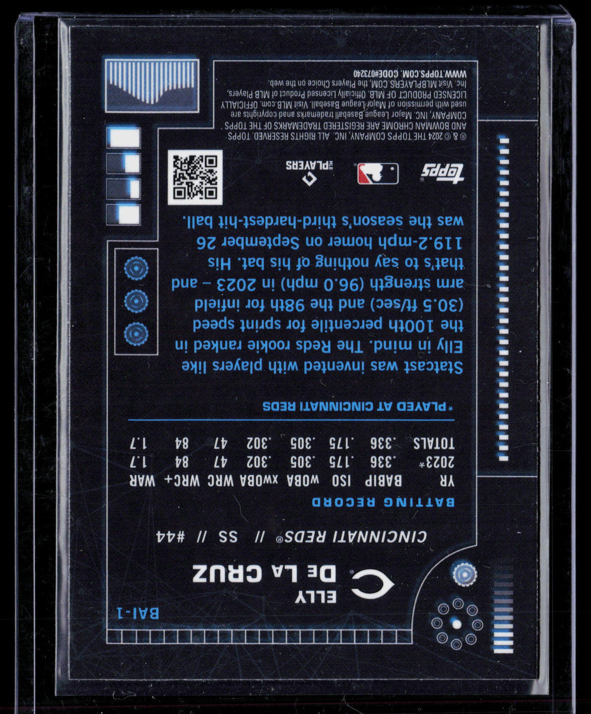 2023 Bowman Chrome Bowman A.I. Elly De La Cruz #BAI-1 RC