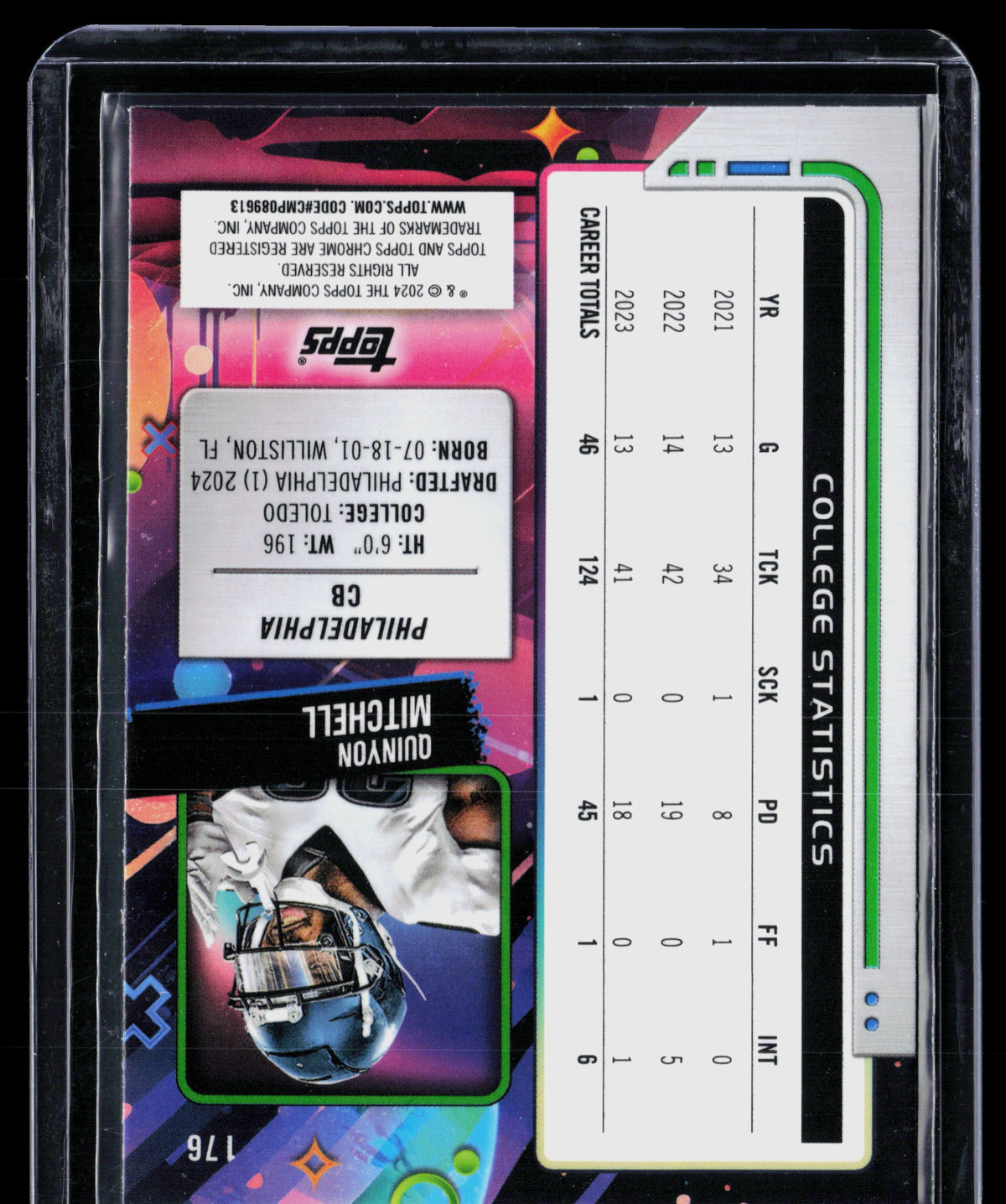 2024 Topps Chrome Quinyon Mitchell #176 RC